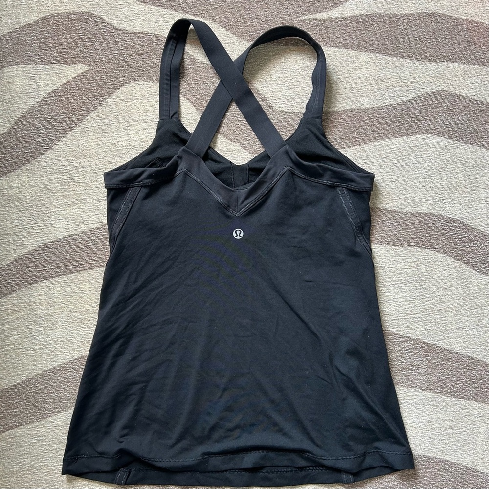 Lulu cross back workout tank. EUC